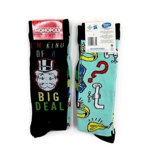 Monopoly Hasbro Board Game Crew Socks Mens Womens Pennybags Fun Novelty Gift